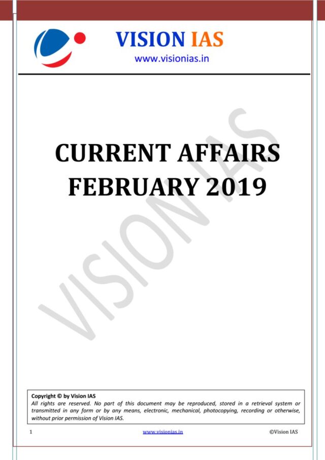 Vision IAS Current Affairs February 2019